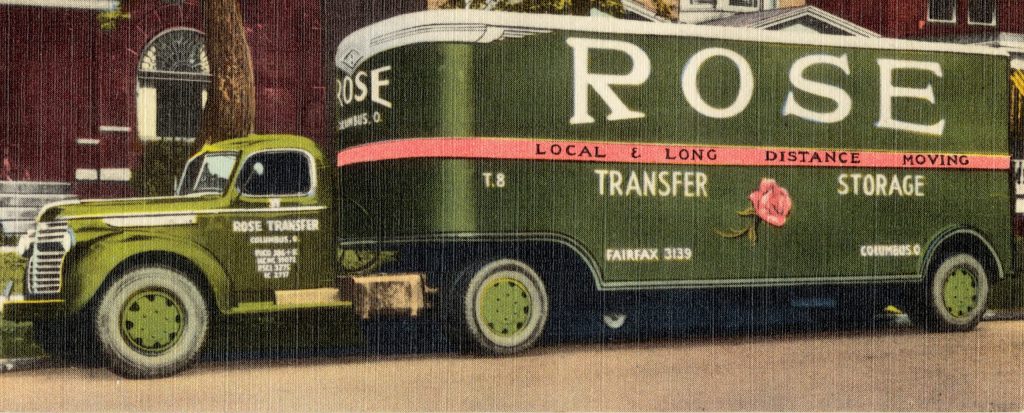 old drawing of Rose Transfer & Storage truck