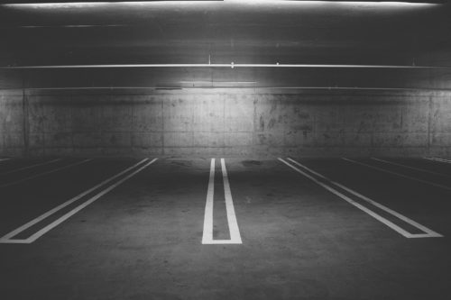 parking lot in parking garage