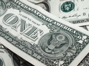 close up of us dollar bills