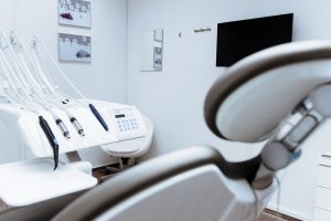 up close of dental clinic chairs and tools