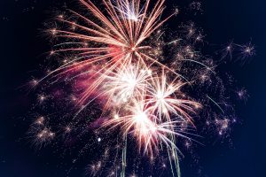 fireworks in night sky