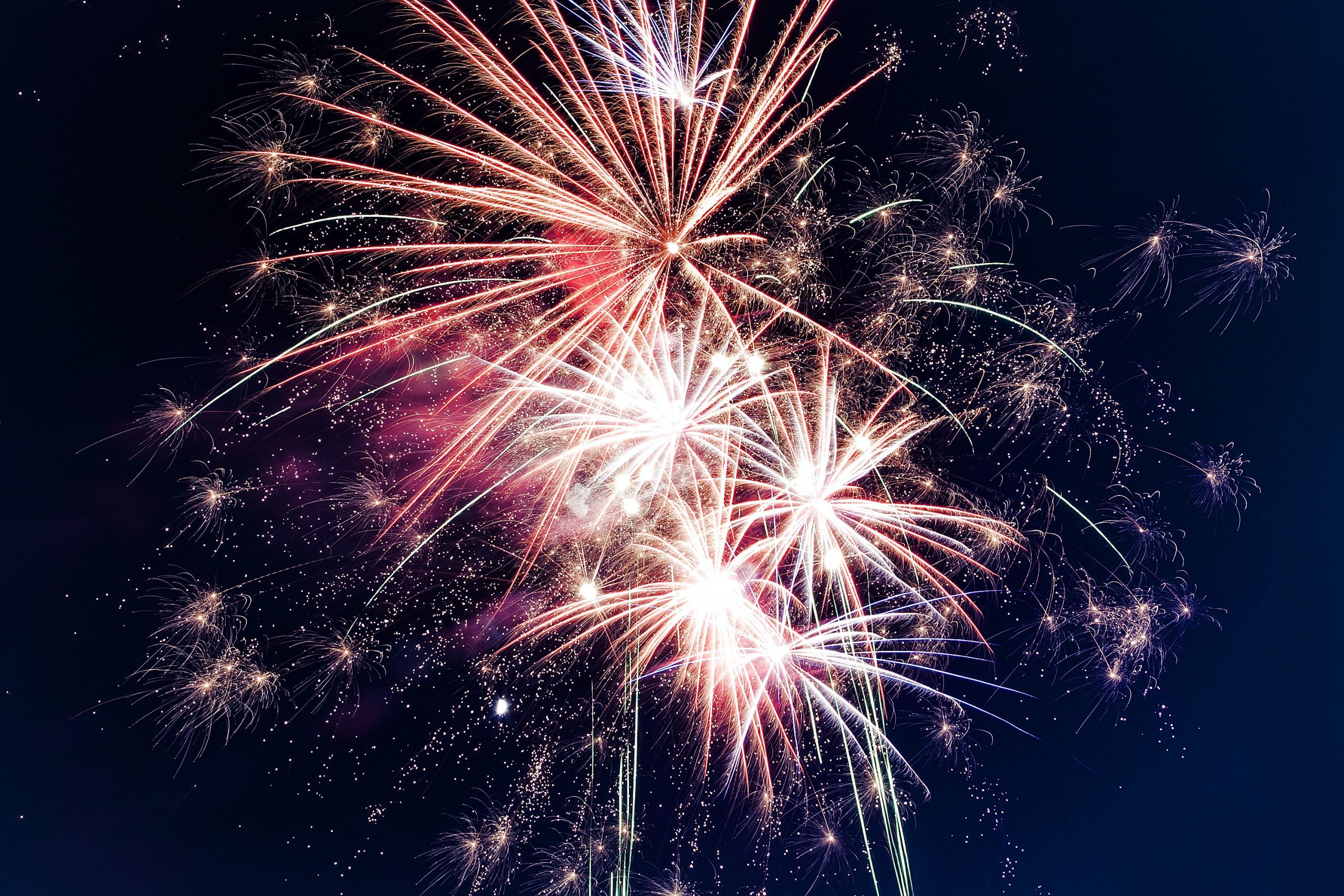 fireworks in night sky