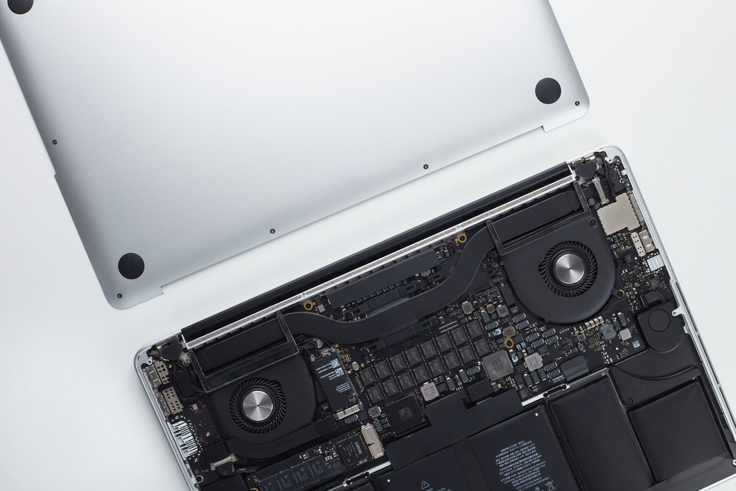 Open laptop computer