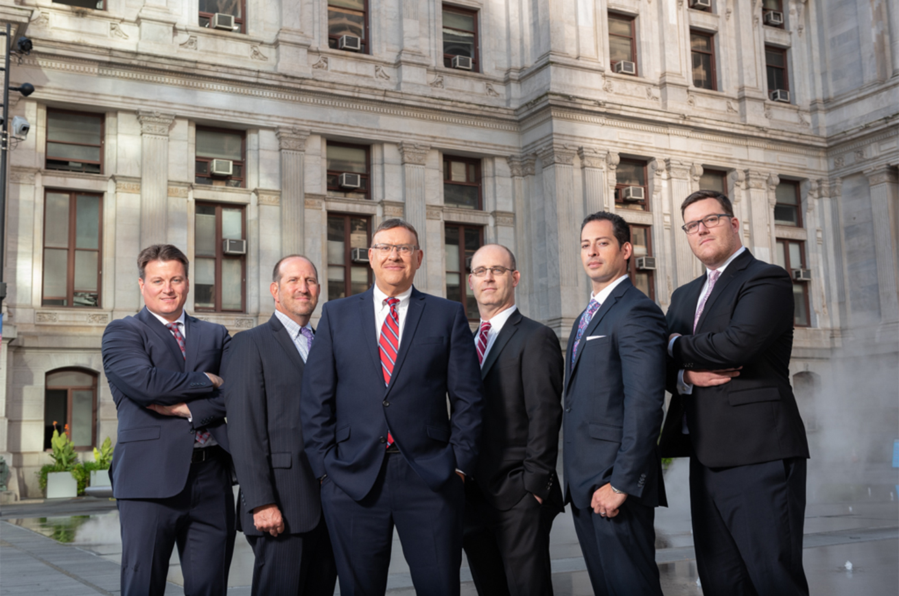 Spear Greenfield Personal Injury Lawyers in front of Philadelphia City Hall