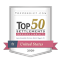 Top Verdict -- 2020 Top 50 Premises Liability Settlements Award