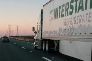 semi truck driving on highway