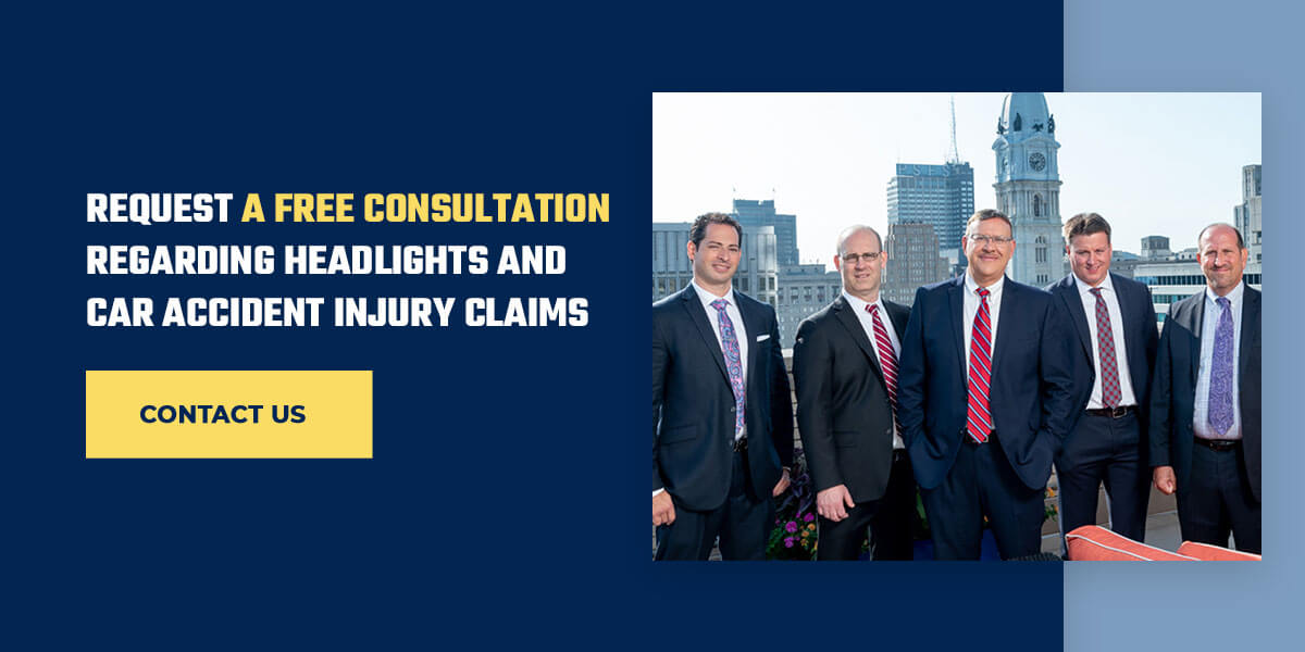 Request a Free Consultation Regarding Headlights and Car Accident Injury Claims