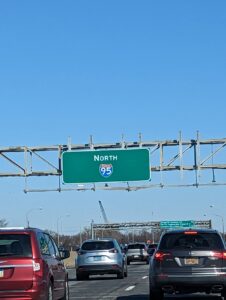 North sign on the road
