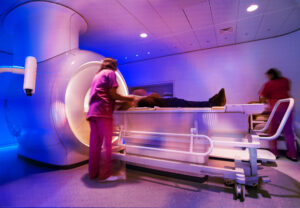 person getting mri