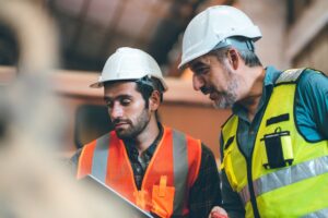 construction workers on a job site