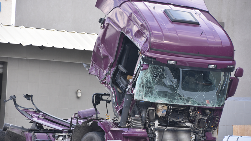 Garbage Truck Crashes Into Vehicle on Rte 70